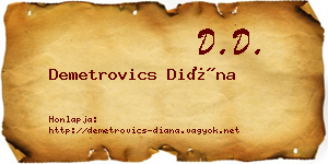 Demetrovics Diána névjegykártya