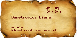 Demetrovics Diána névjegykártya