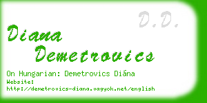 diana demetrovics business card